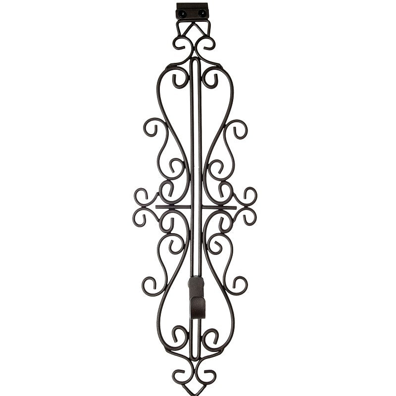 Treekeeper V-20569 Metal Colonial Wreath Hanger, Iron, Brown, Up to 20 lb, Over the Door Mounting