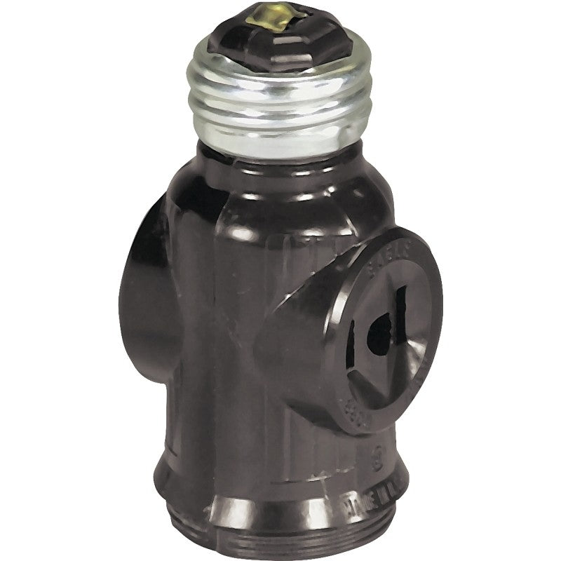 Eaton Wiring Devices 715B-BOX Lamp Holder Adapter, Medium Base, 660 W, Thermoplastic, Brown