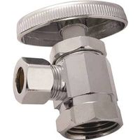 Chrome Plated 1/2 Inch By 3/8 Inch Angle Stop Valve
