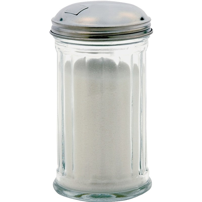 Anchor Hocking 97286 Sugar Dispenser, 12 oz Capacity, Glass/Stainless Steel, Clear