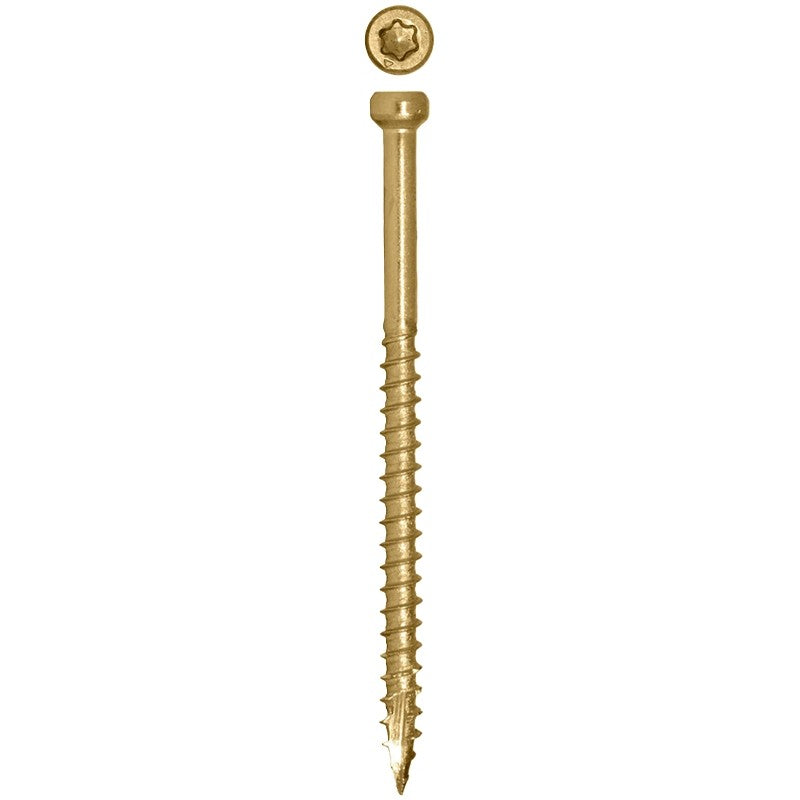 GRK Fasteners FIN/Trim 17766 Screw, #9 Thread, 5 in L, Trim Head, Star Drive, Steel, 50 PK