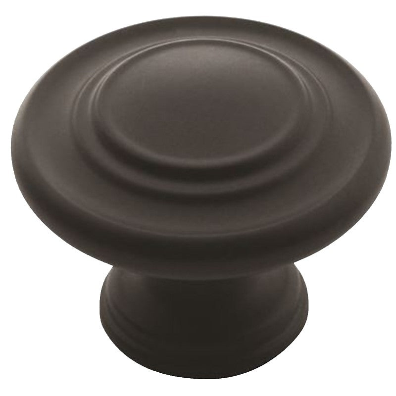 Amerock Inspirations Series BP1586FB Cabinet Knob, 1 in Projection, Zinc, Matte Black