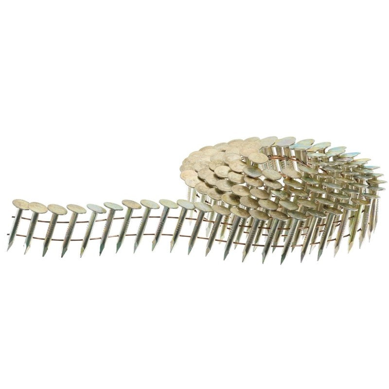 Senco M003105 Roofing Nail, 1-1/2 in L, Galvanized Steel, Full Round Head, Smooth Shank