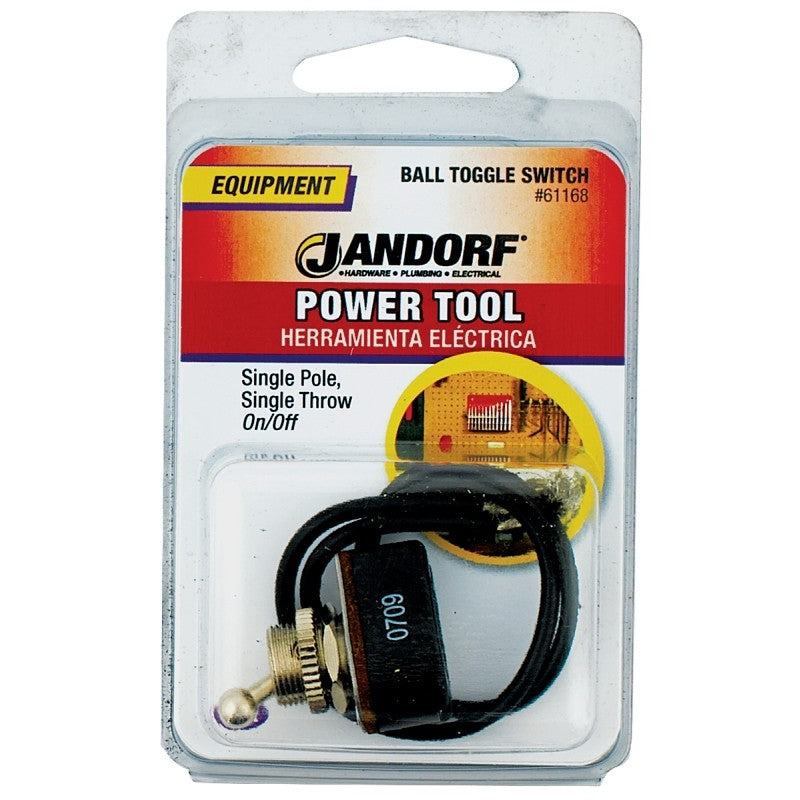 Jandorf 61168 Switch, 3/6 A, 125/250 V, SPST, Lead Wire Terminal