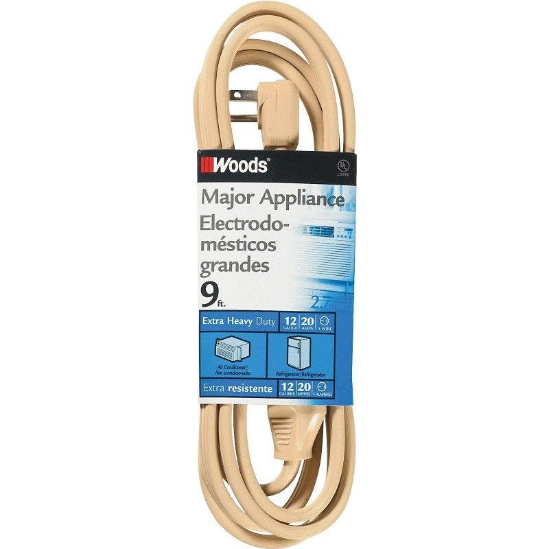 CCI 0568 Extension Cord, SPT-3, Copper/Vinyl/PVC, Beige