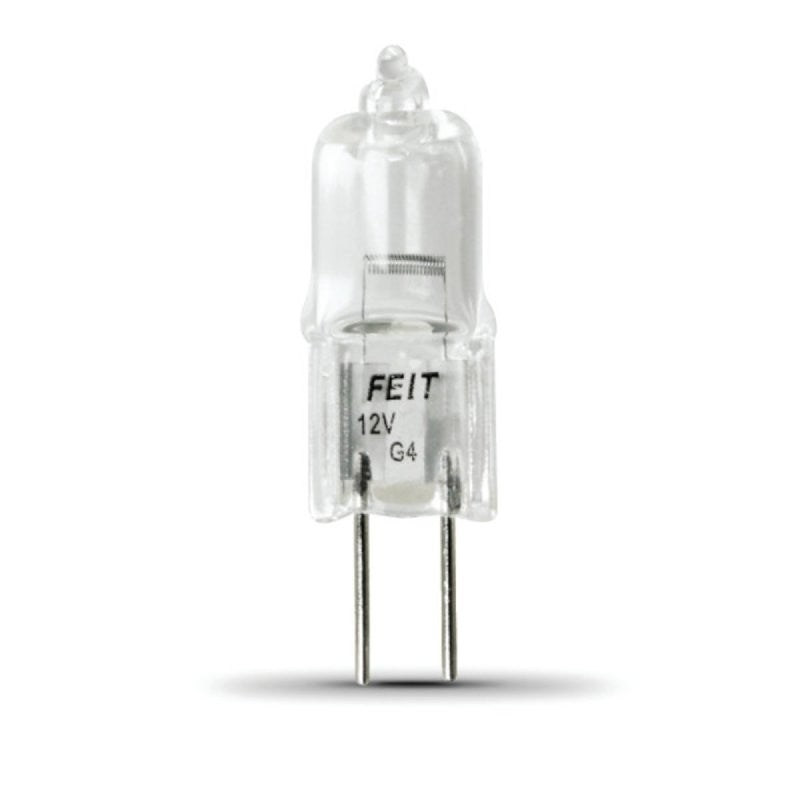 Feit Electric BPQ10T3 Halogen Bulb, 1-1/4 in H Dimensions, 10 W, G4 Lamp Base, JC T3 Lamp, 3000 K Color Temp (Pack of 12)