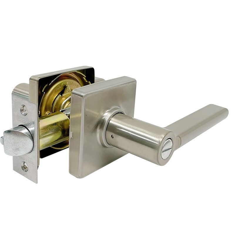 ProSource LS3X201YASR4V24 Privacy Lever, Satin Nickel, Lever Handle, Metal, Residential, 3 Grade