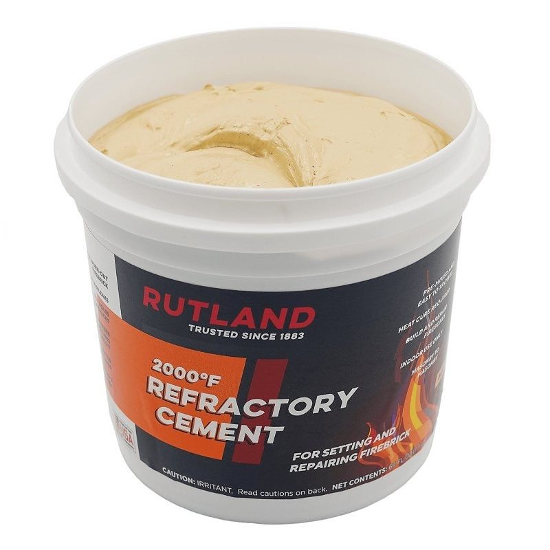 Rutland 610 Refractory Cement, Paste, Buff, 1/2 gal, Tub