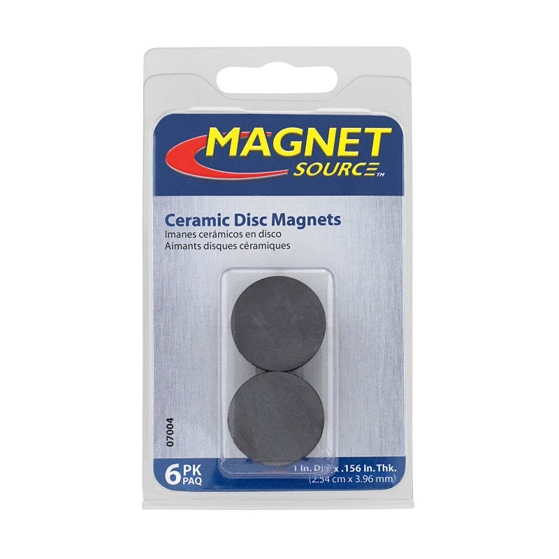 Magnet Source 07004 Magnetic Disc, 1 in Dia, Charcoal Gray