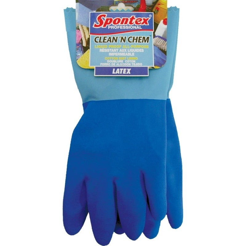 Spontex 74043 Protective Gloves, XL, Latex, Blue