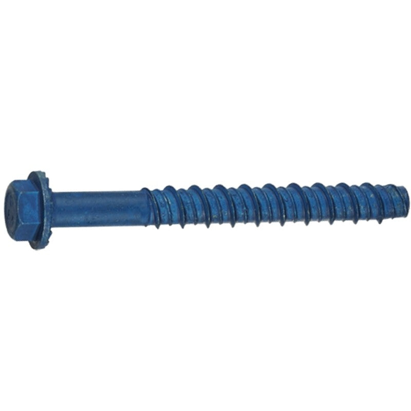 Tapcon 11414 Screw Anchor, 4 in L, Hex Drive, Steel, Metallic
