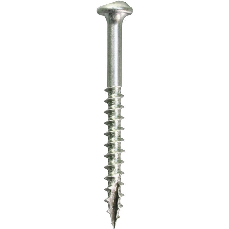 Kreg SML-C150 - 100 Pocket-Hole Screw, #8 Thread, 1-1/2 in L, Square Drive, Coarse Thread, Maxi-Loc Head, Carbon Steel