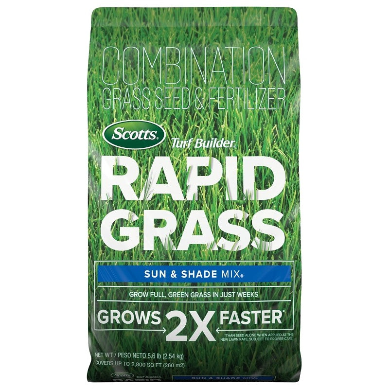 Scotts 18213 Rapid Grass Seed Mix, 5.6 lb Bag, 2800 sq-ft Coverage Area