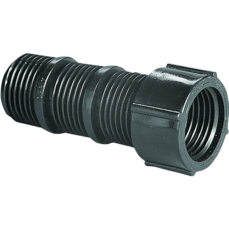 Orbit 37017 Cut-Off Riser Extension, 1/2 in Connection, 2-1/2 in L, FPT x MIPT, Polyethylene, Black