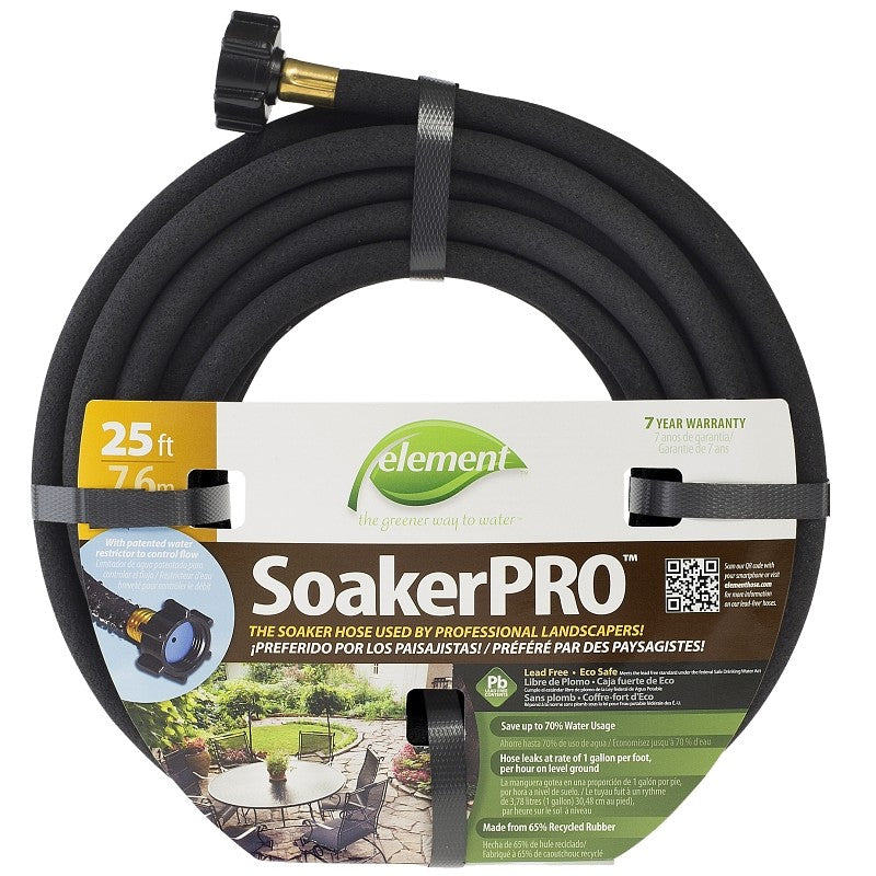 Swan ELSP38025 Soaker Hose, Black, 25 ft L