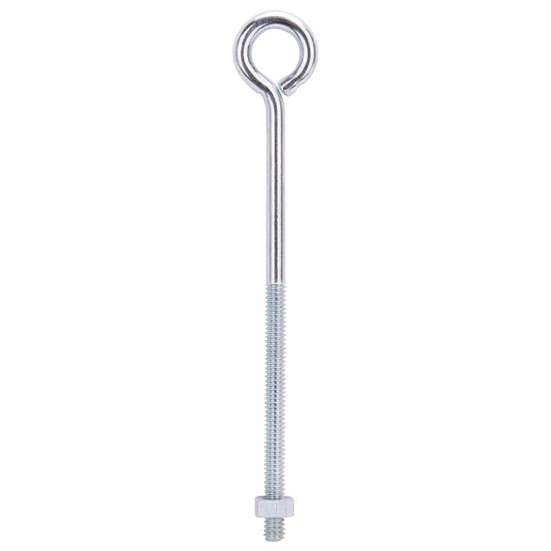 ProSource LR274 Eye Bolt, 6.2 mm Thread, Machine Thread, 3 in L Thread, 1 in Dia Eye, 145 lb Working Load, Steel, Zinc (Pack of 20)