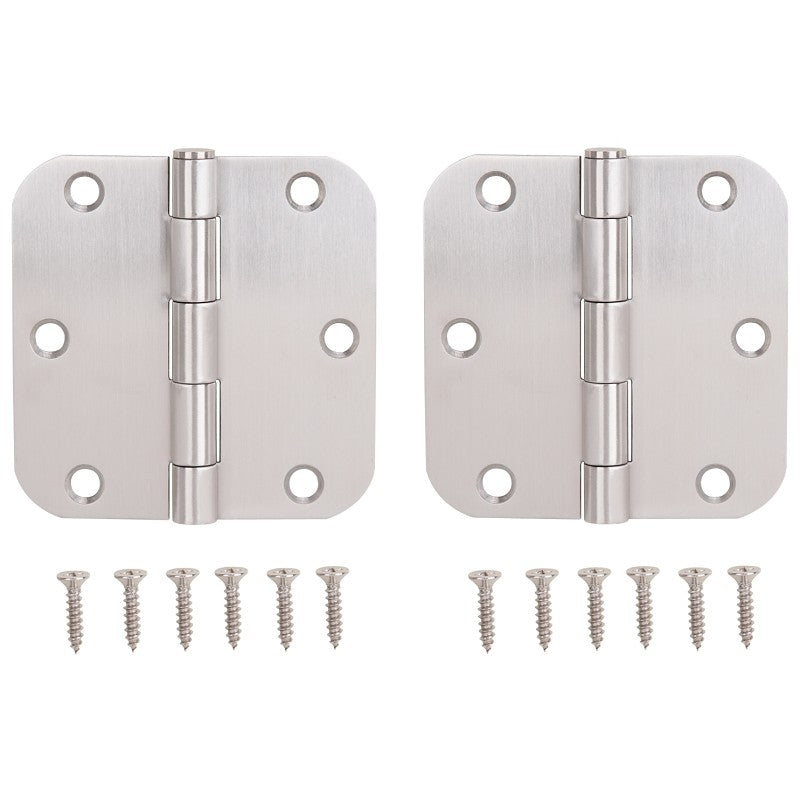 ProSource 20338SS-35RC-DB-P Door Hinge, Stainless Steel, Brushed, Loose Pin, 180 deg Range of Motion