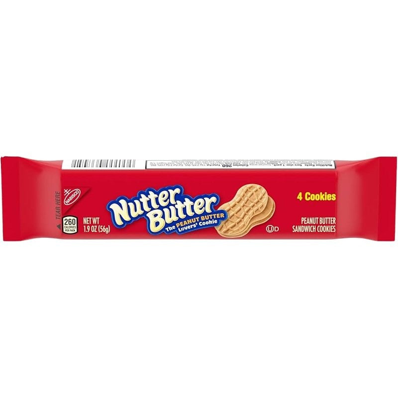 Nutter Butter 786330 Lunchbox Cookies, Artificial Flavor, 1.9 oz Pack (Pack of 10)