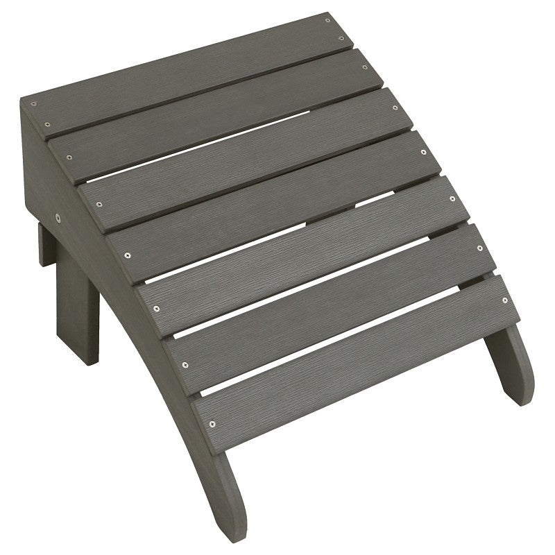 Seasonal Trends O8732QPW003 Adirondack Ottoman, 13.4 in OAL, 18.1 in OAW, 18.5 in OAH, Adirondack Seat, Grey