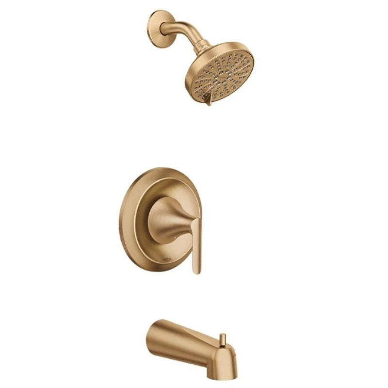 Moen Findlay 82518BZG Tub/Shower Faucet, Standard Showerhead, 1.75 gpm Showerhead, 6 Spray Settings, Diverter Tub Spout