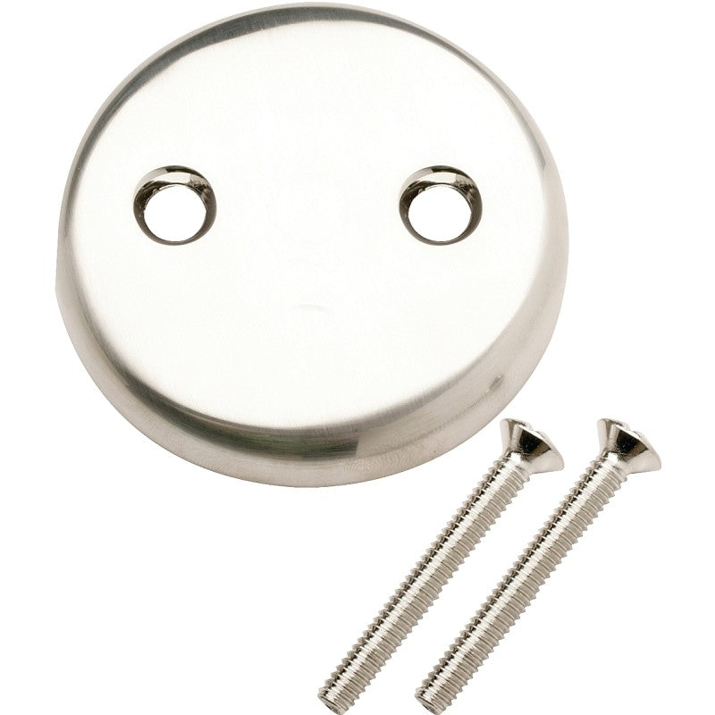 Plumb Pak PP826-11BN Overflow Tub Face Plate, Brushed Nickel, For: Bath Drains