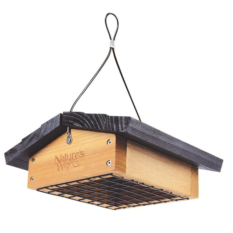 Nature's Way CWF2 Suet Feeder, Steel, Cedar, 4-1/8 in H