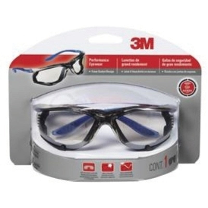3M 7100115673 Performance Eyewear, Scratch-Resistant Lens, Blue Frame, UV Protection: Yes