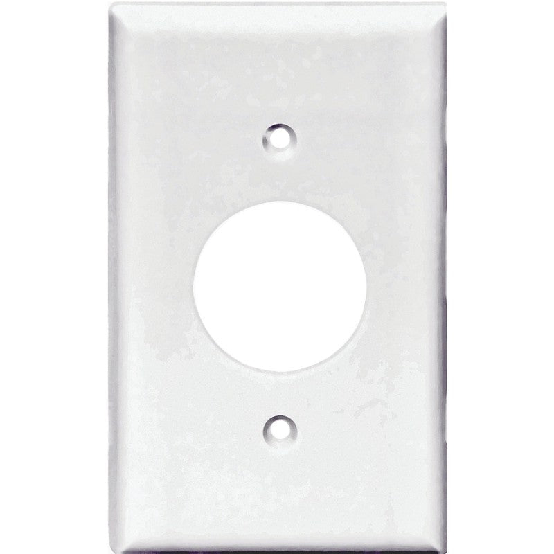 Eaton Wiring Devices PJ7W Series Wallplate, Mid-Size, 4-1/2 in L, 2-3/4 in W, 1-Gang, Polycarbonate, White, High-Gloss (Pack of 25)