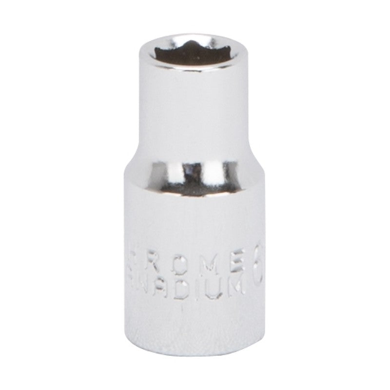 Vulcan MT6488936 Drive Socket, 6 mm Socket, 1/4 in Drive, 6-Point, Chrome Vanadium Steel, Chrome