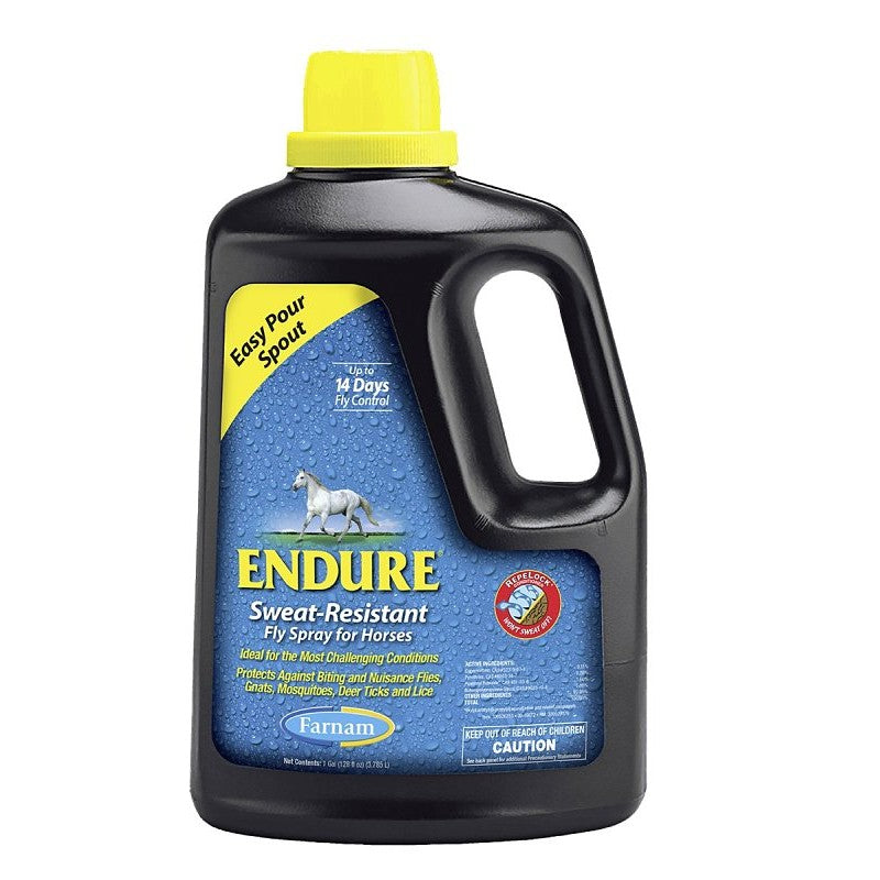 Farnam Endure 100526253 Fly Spray, Liquid, White, 1 gal Bottle (Pack of 4)