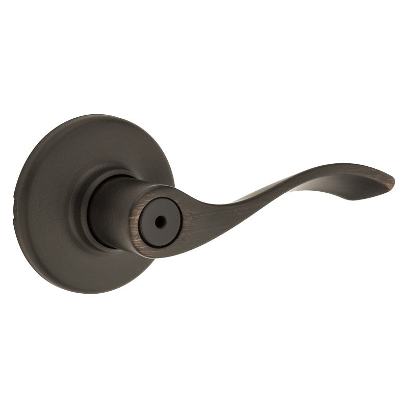 Kwikset 300BL 11PCP Privacy Lever, Turnbutton Lock, Venetian Bronze, Zinc, Residential, Reversible Hand