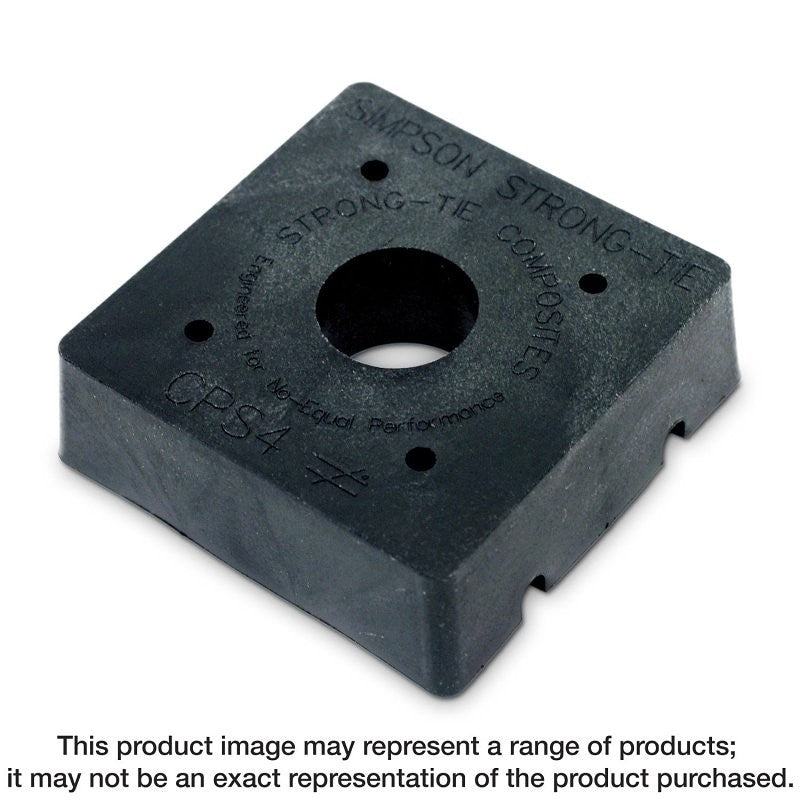 Simpson Strong-Tie CPS CPS4-R Standoff Post Base, 4 x 4 in Post, Composite Plastic, Black (Pack of 10)