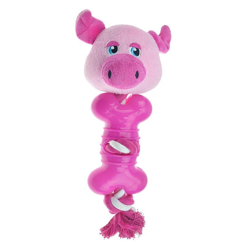 Pet Park Blvd US2216 15 Dog Toy, Ropers Toy, Pig
