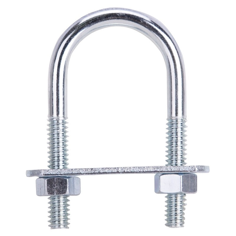 ProSource LR342 U-Bolt, 1/4 in Thread, 1-1/4 in L Thread, Steel, Zinc (Pack of 10)