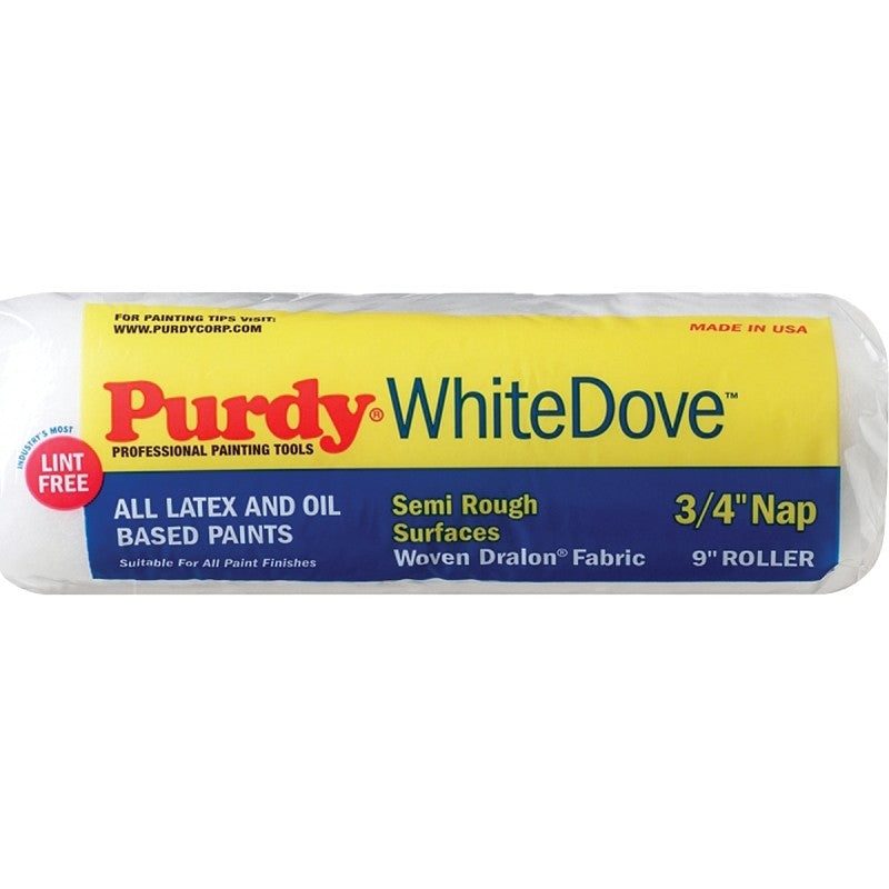 Purdy White Dove 14G670182 Paint Roller Cover, 3/4 in Thick Nap, 9 in L, Dralon Fabric Cover