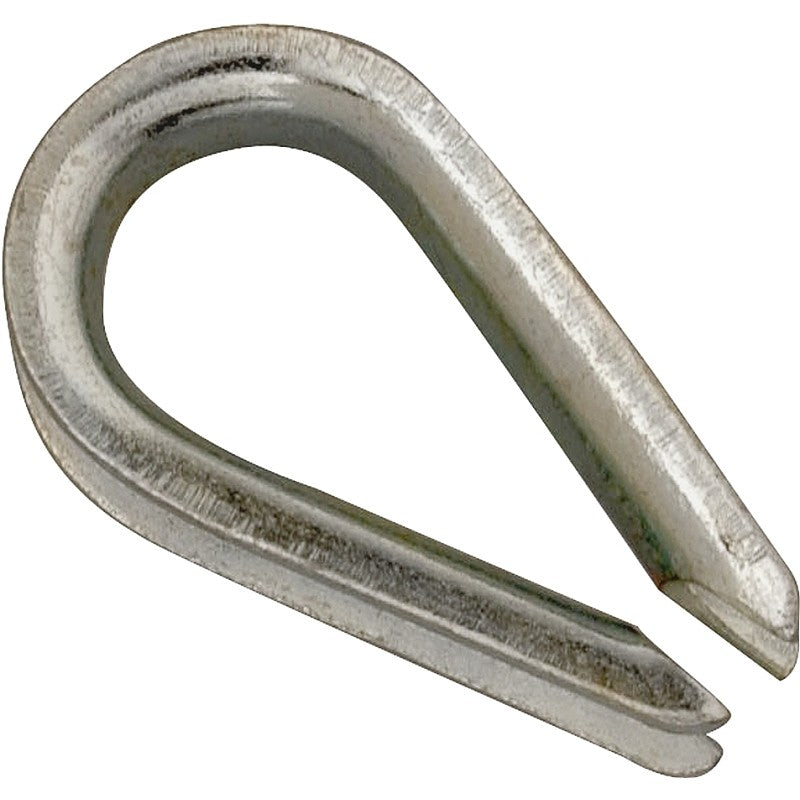 Campbell T7670659 Wire Rope Thimble, 1/2 in Dia Cable, Malleable Iron, Electro-Galvanized (Pack of 5)