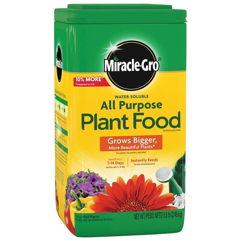 Miracle-Gro 1011410 Water Soluble All-Purpose Plant Food, 5 lb, Solid, 24-8-16 N-P-K Ratio