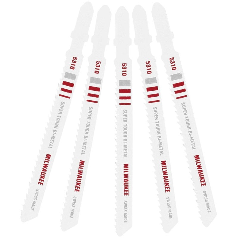 Milwaukee 48-42-5310 Jig Saw Blade, 9/32 in W, 4 in L, 10 TPI, Bi-Metal Cutting Edge