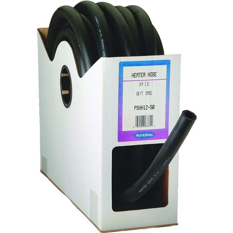 Abbott Rubber T62004003/HH3450P Heater Hose, 50 ft L, 80 psi Pressure, Synthetic Rubber, Black