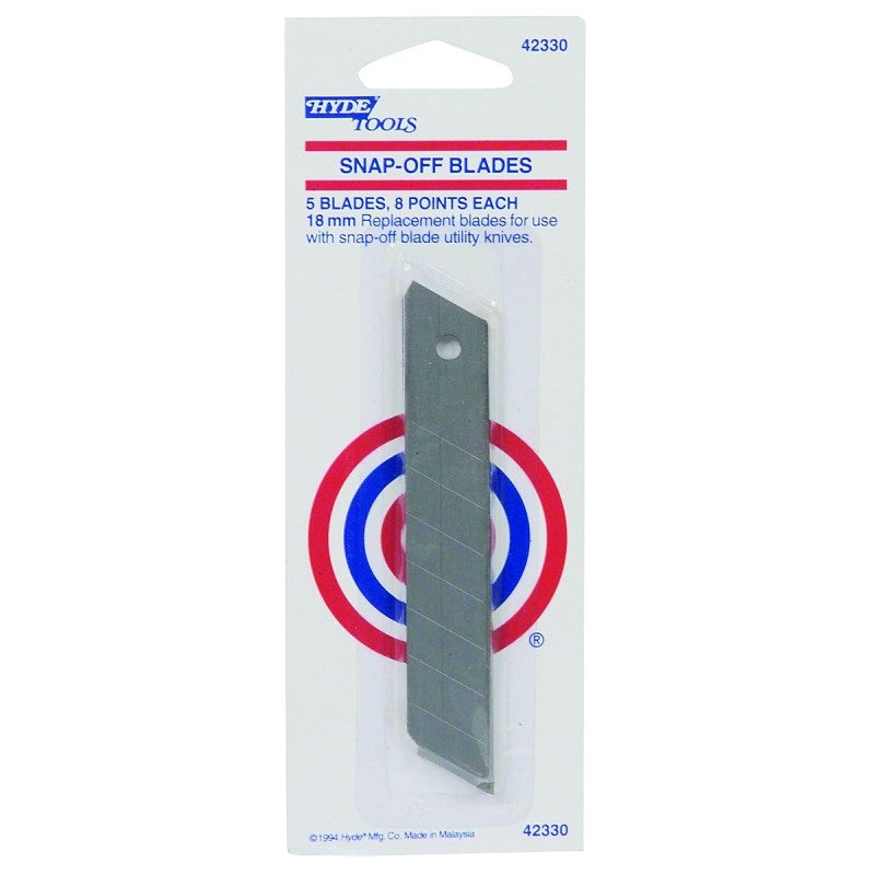 Hyde 42330 Replacement Knife Blade, 18 mm, 8-Point
