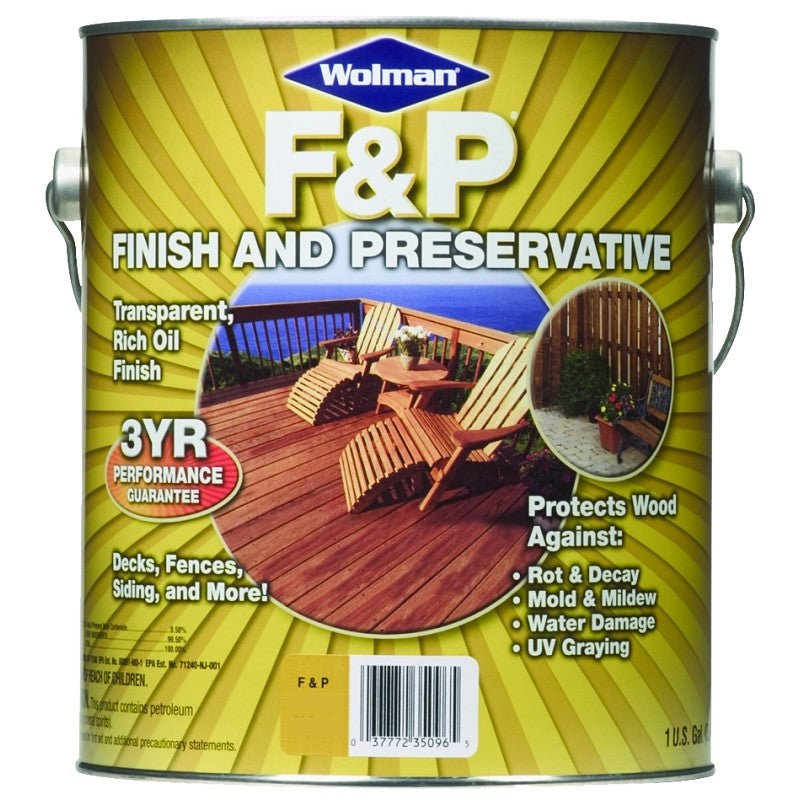 Wolman 14396 Preservative, Natural, Liquid, 1 gal, Can (Pack of 4)