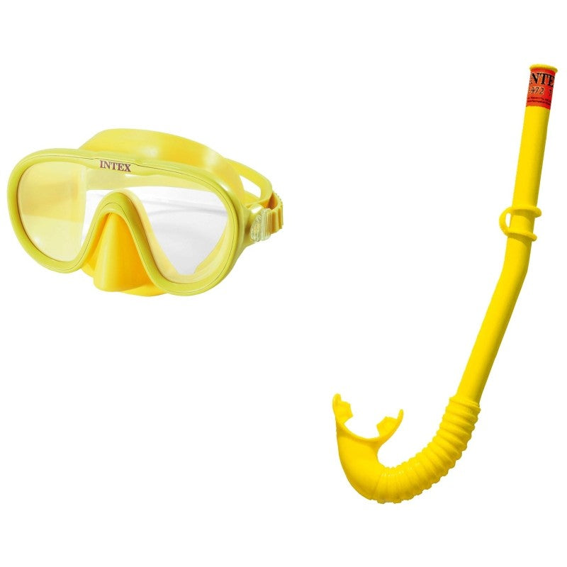 Intex 55942 Swim Mask/Snorkel, Polycarbonate Lens, PVC Frame, Blue