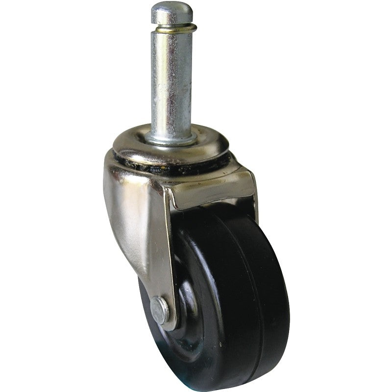 Shepherd Hardware 9193 Swivel Caster, 2 in Dia Wheel, 7/8 in W Wheel, Rubber Wheel, 80 lb