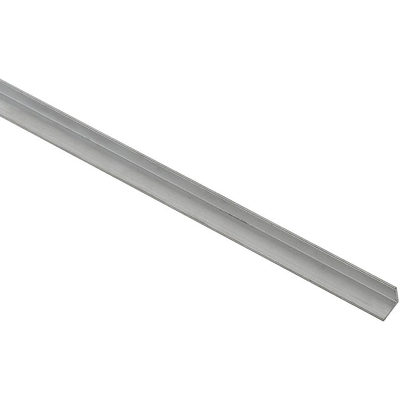 National Hardware 4203BC Series N247-262 Angle Stock, 1/2 in L Leg, 48 in L, 1/16 in Thick, Aluminum, Mill