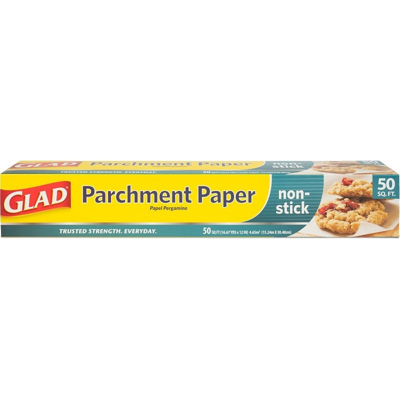 Glad BBP0481 Baking Sheet, 12 in L, Parchment Paper, White
