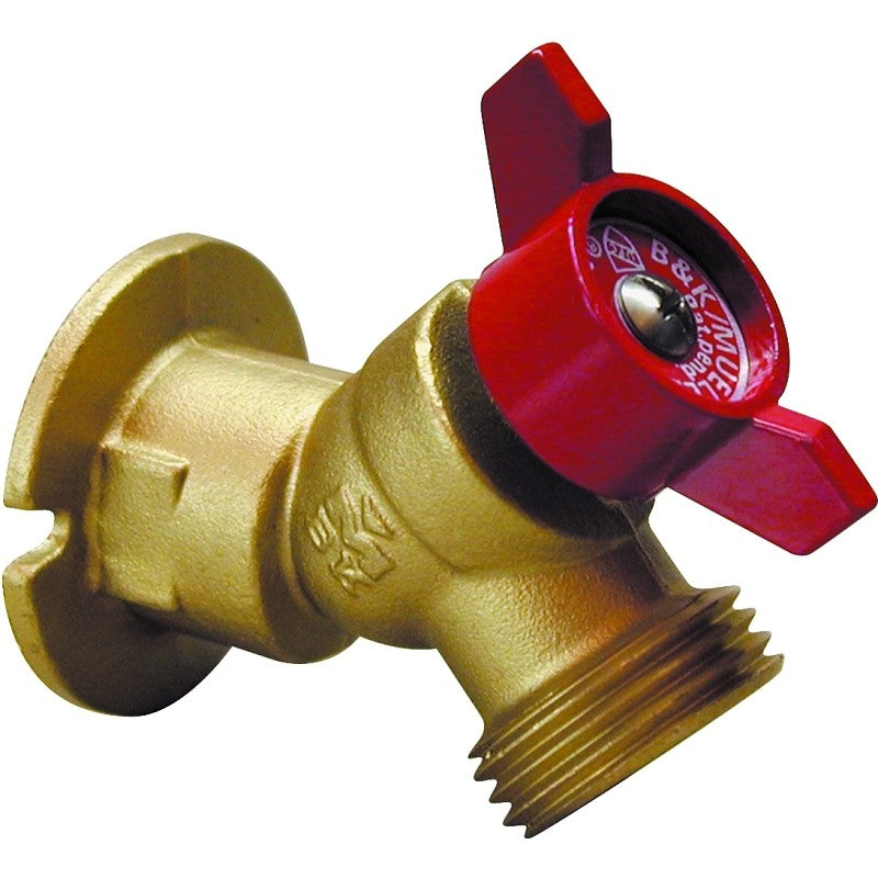 B & K 108-053HN Sillcock Valve, 1/2 x 3/4 in Connection, FPT x Male Hose, 125 psi Pressure, Brass Body