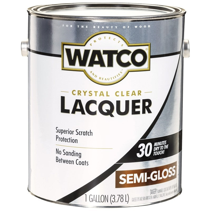 WATCO 63131 Lacquer, Semi-Gloss, Liquid, Clear, 1 gal, Can (Pack of 2)