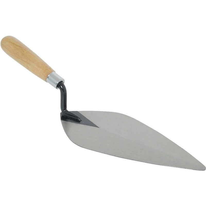 Marshalltown 926-3 Brick Trowel, 10 in L Blade, 4-3/4 in W Blade, Steel Blade, Hardwood Handle