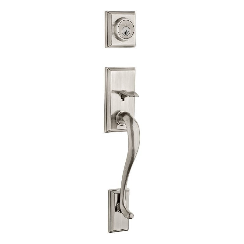 Kwikset Signature Series 800HE LIP 15 SMT Exterior Handleset with Deadbolt, Knob, 1/2 in Bolt Throw Size