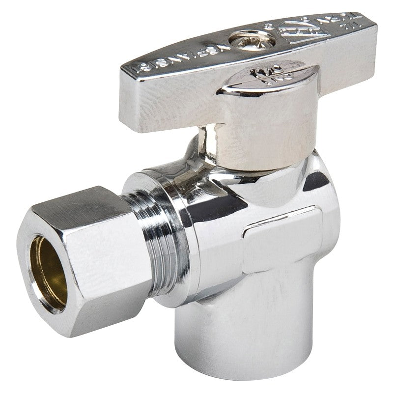 Southland 190-232HC Stop Valve, 3/8 x 1/2 in Connection, Compression x FIP, 125 psi Pressure, Brass Body